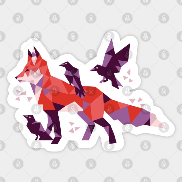 Fox & Crows Sticker by nahamut